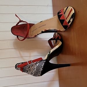 Chinese Laundry, multi patterned heels